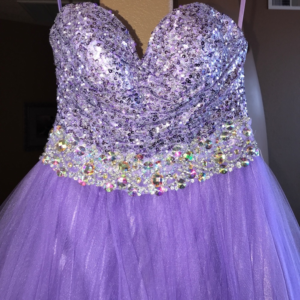 Purple Sparkle Prom Dress